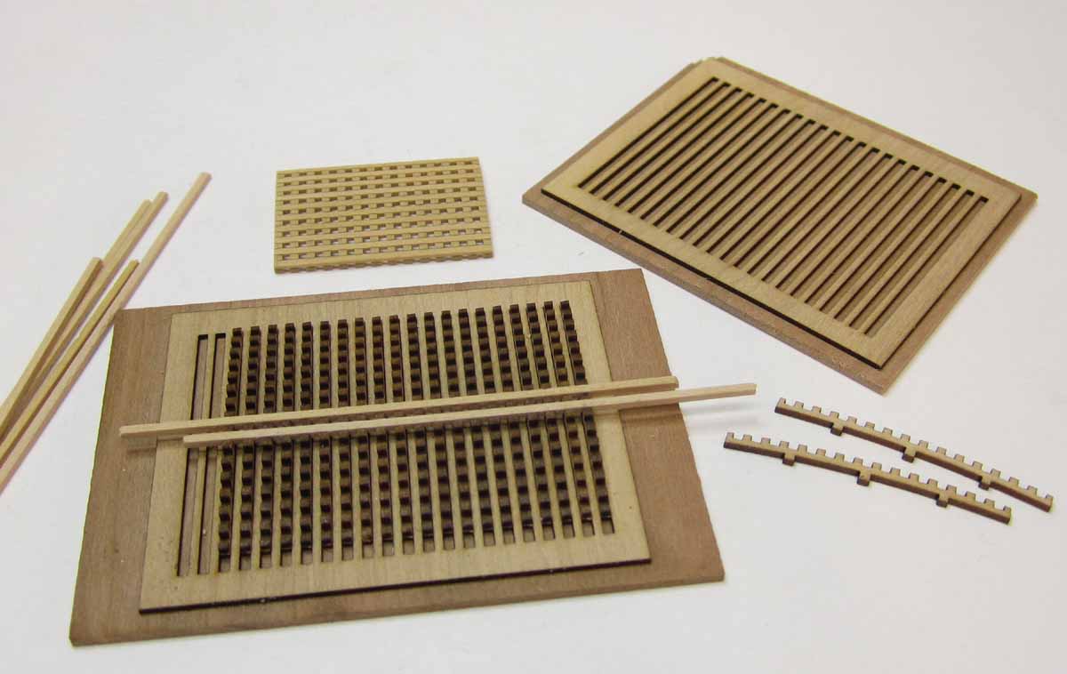 Upgrade your kit with these Laser Cut Boxwood Grating strips for the ship modeler